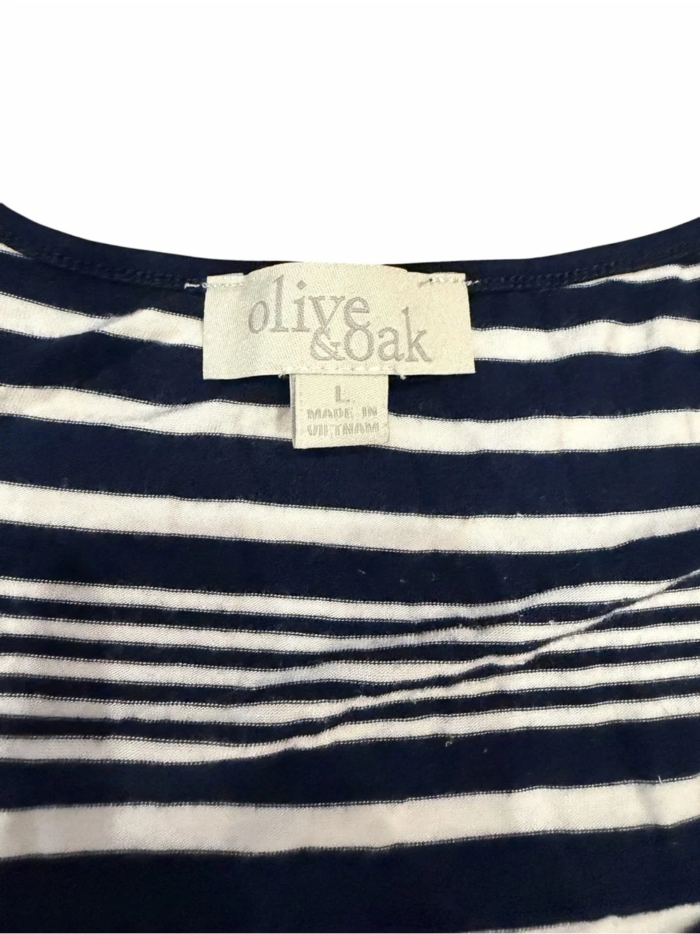 Olive & Oak Navy and White Striped Sleeveless Cover-Up Dress